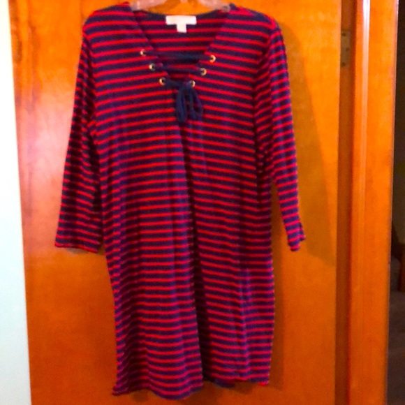 Michael by Michael Kors red and navy striped dress - Picture 1 of 3